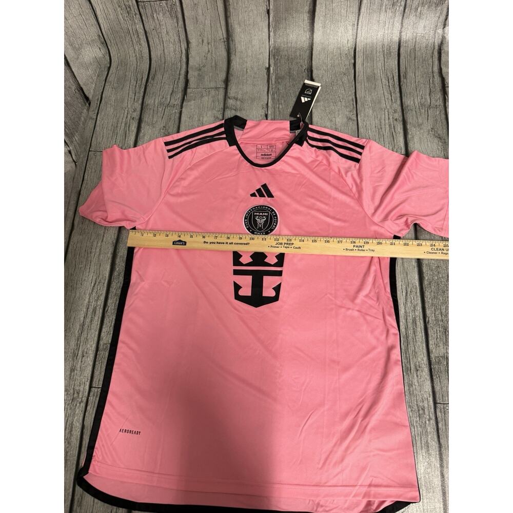 NWT adidas Men's Inter Miami CF 24/25 Messi Home Jersey Large Pink Slim Fit LG - Picture 9 of 12